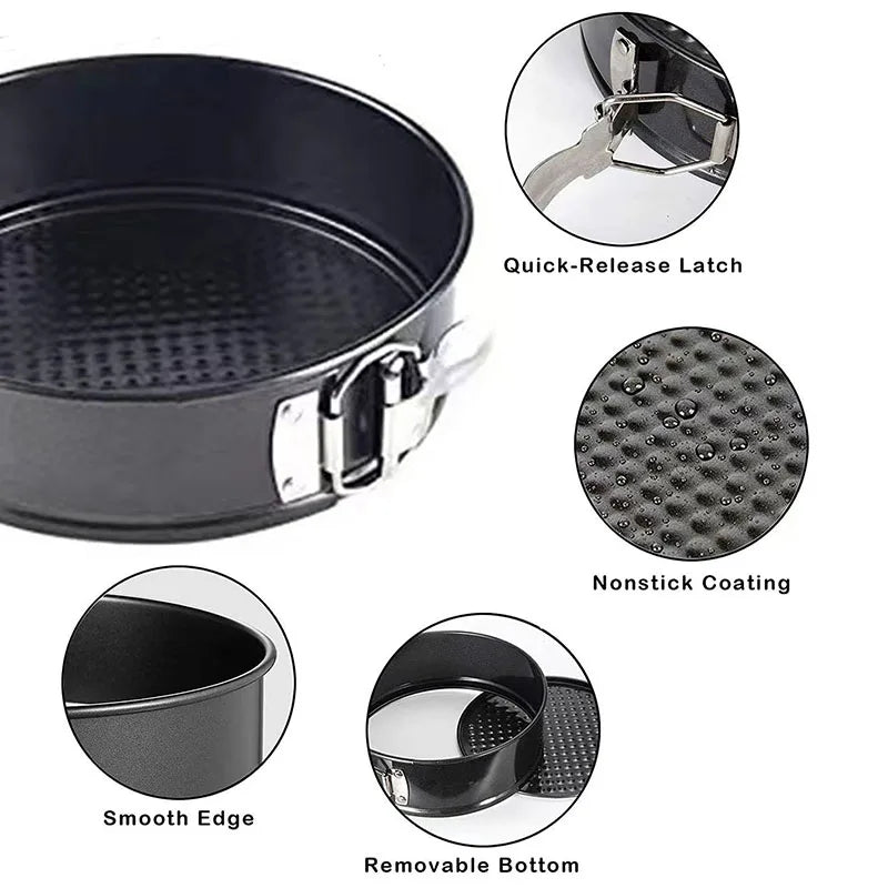 Non-Stick Carbon Steel Springform Round Cake Pan