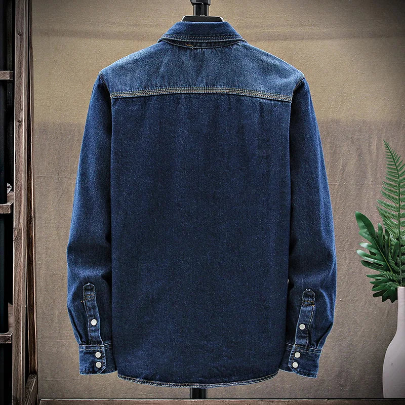 100% Cotton Long Sleeve Men Denim Shirts