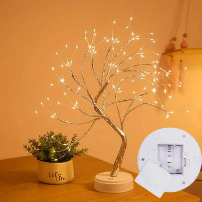 LED Warm White Tree Lights - USB/Battery Operated Starry Copper String Lights Lamps