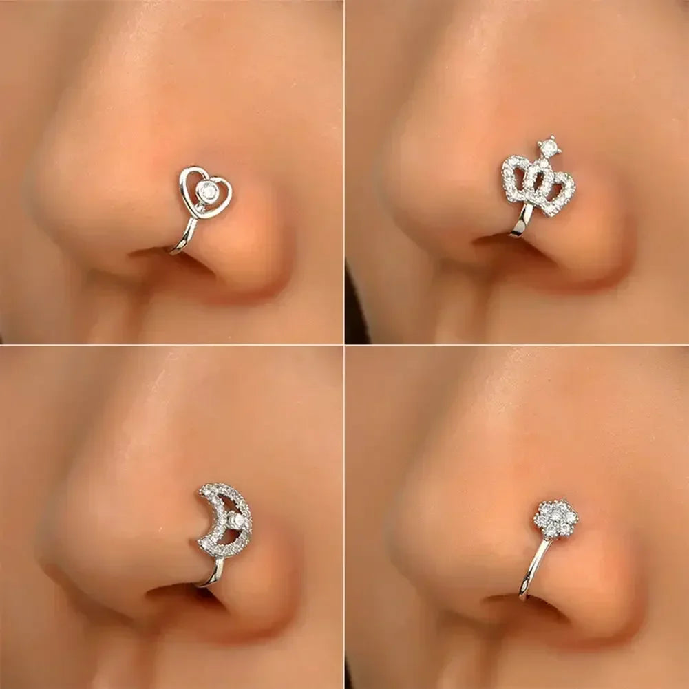 Women's Delicate Fake Piercing Nose Clip