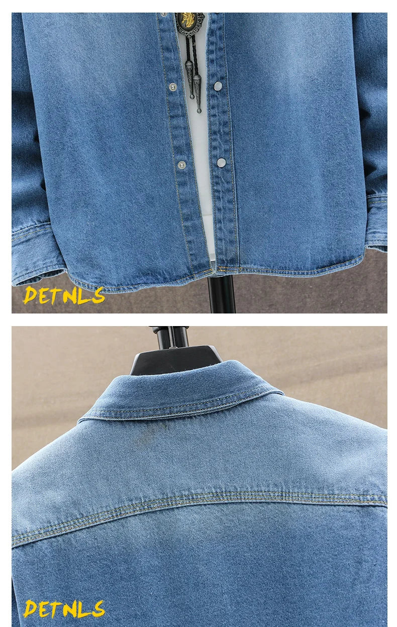 100% Cotton Long Sleeve Men Denim Shirts