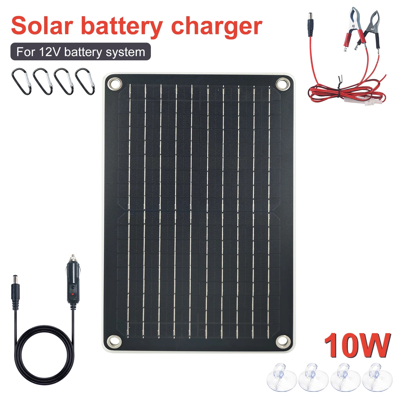 Car Boat 12V Solar Battery Charger