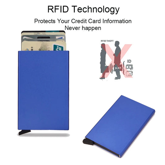 Slim Metal Smart Wallet Card Holder