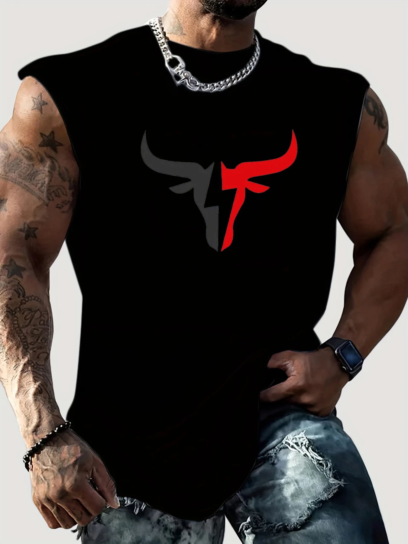 Men's Fitness Sleeveless Tank Top Tshirt