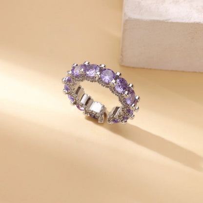 Women's Open Geometric Zircon Engagement Rings
