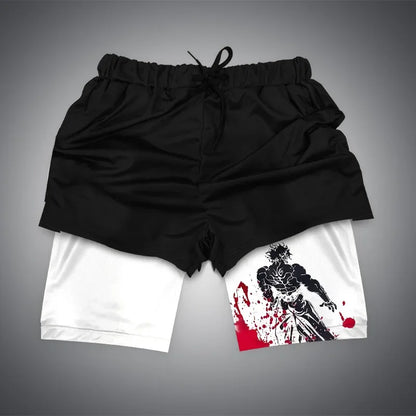 Dragon Ball & One Piece Anime Print Gym Shorts