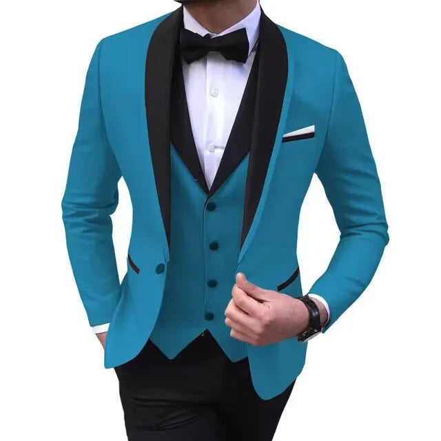Costume de mariage slim 3 pièces pour hommes