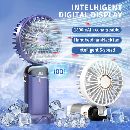USB Rechargeable Neck Hanging Mini Fan
