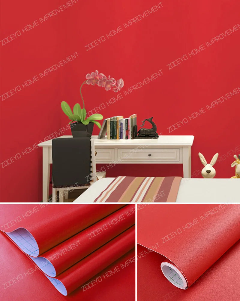 Decorative Wall Paper Furniture Renovation Stickers Kitchen Cabinet Waterproof Wallpaper.