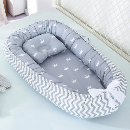 Tragbares Babybett, Babynest mit Kissen