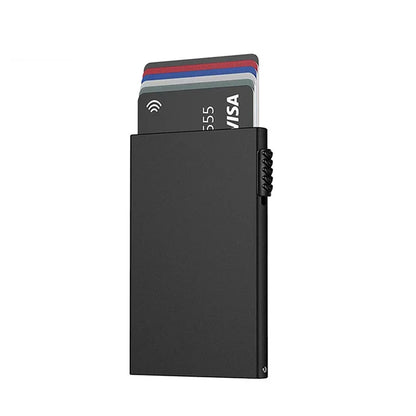 RFID Blocking Slim Metal Pop Up Card Wallet