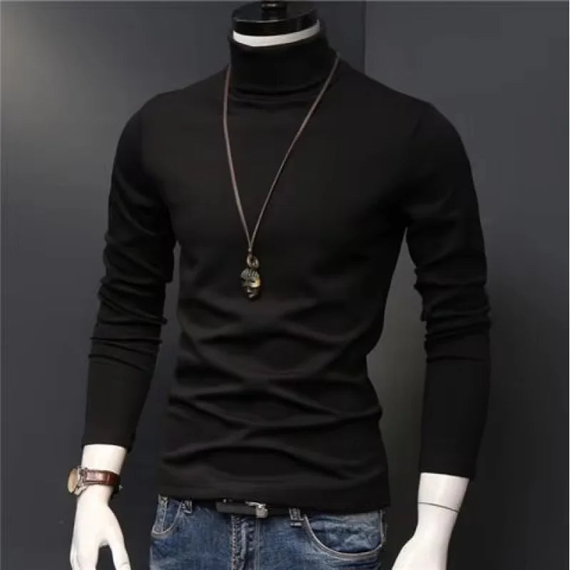 Pull col roulé décontracté pour homme – Hiver