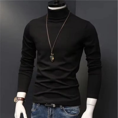 Pull col roulé décontracté pour homme – Hiver