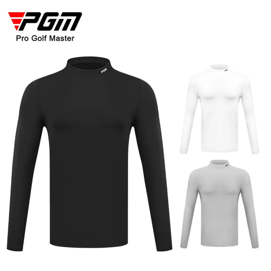 Men's Thermal O-Neck Golf Shirt for Winter