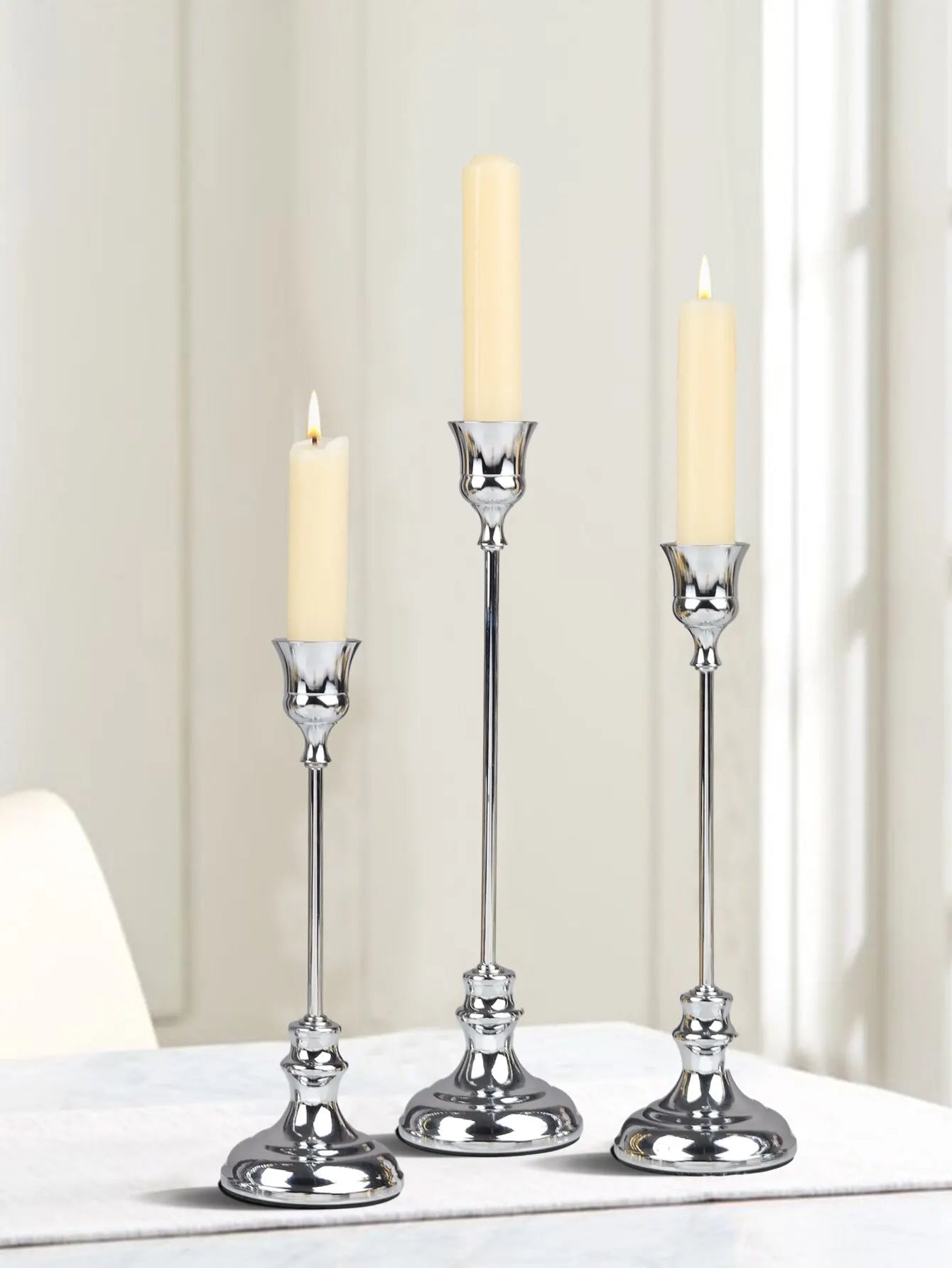 Simple Metal Candle Holders for Home Decor