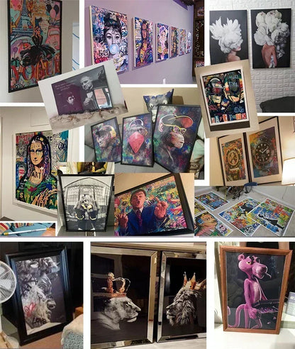 Hip Hop Singers Abstract Wall Art Paintings