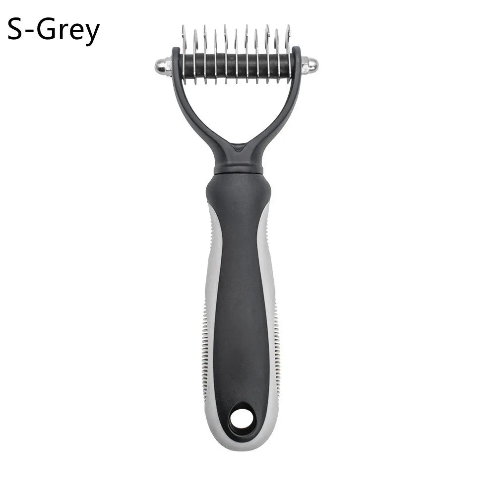 Double Sided Stainless Steel Dog Brush For Shedding