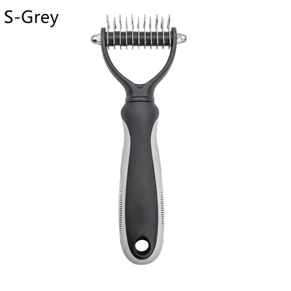 Double Sided Stainless Steel Dog Brush For Shedding