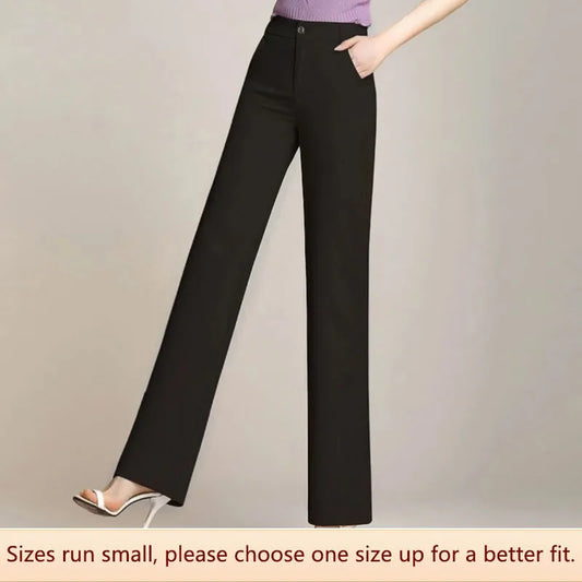 Elastische, schlanke Damenhose mit hoher Taille