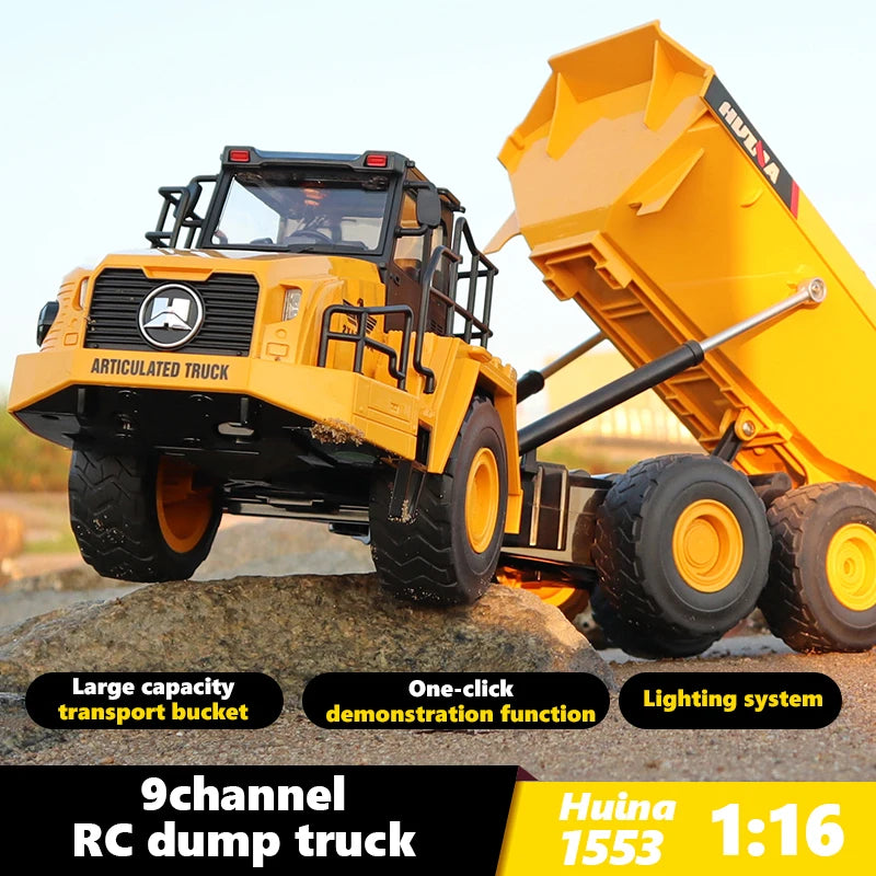 Remote Control Crawler Truck - Excavator Dumper Toy