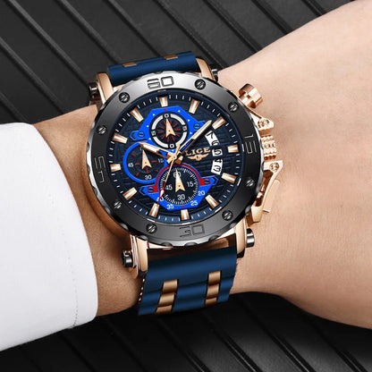 Men Quartz Wristwatch - Man Sport Waterproof Watch