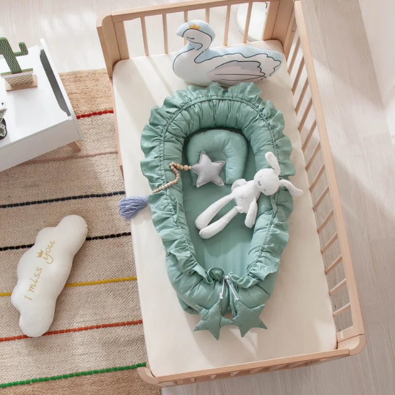 15 cm großes, abnehmbares Schlafnest aus Baumwolle für Babybetten