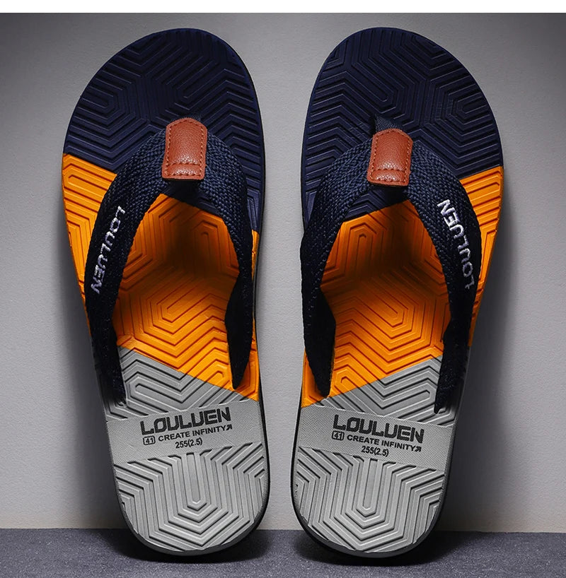Men's Breathable Summer Flip Flops - Outdoor Beach Slippers
