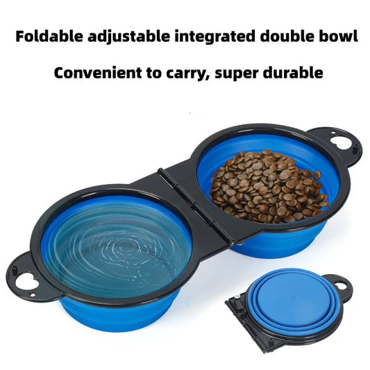 2-in-1 Foldable Dual Bowl - Dog & Cat Drinking Bowl