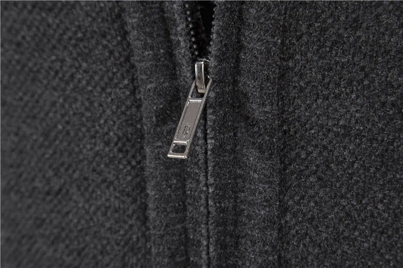 Warme Strickjacke mit Reißverschluss für Herren