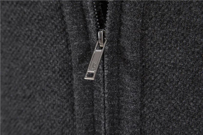 Warme Strickjacke mit Reißverschluss für Herren