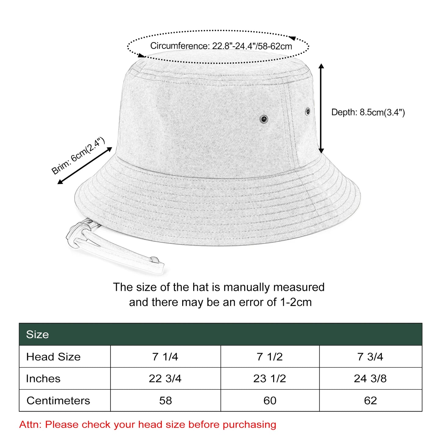 Unisex Bucket Hat Wide Brim Sun Hat – UV Protection Summer Fishing Hat