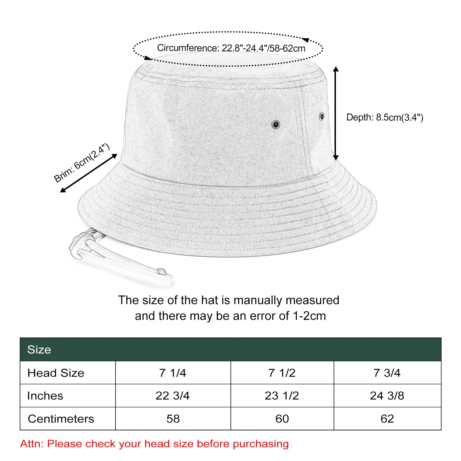 Unisex Bucket Hat Wide Brim Sun Hat – UV Protection Summer Fishing Hat