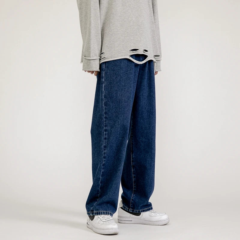 Unisex Hip Hop Jeans mit weitem Bein