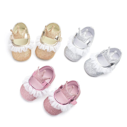 Chaussures bébé nouveau-né roses antidérapantes