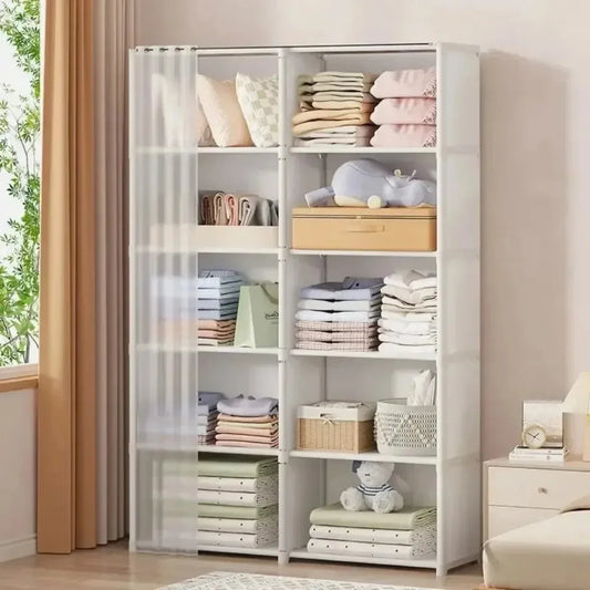 Dustproof & Space-Saving Fabric Organizer Rack