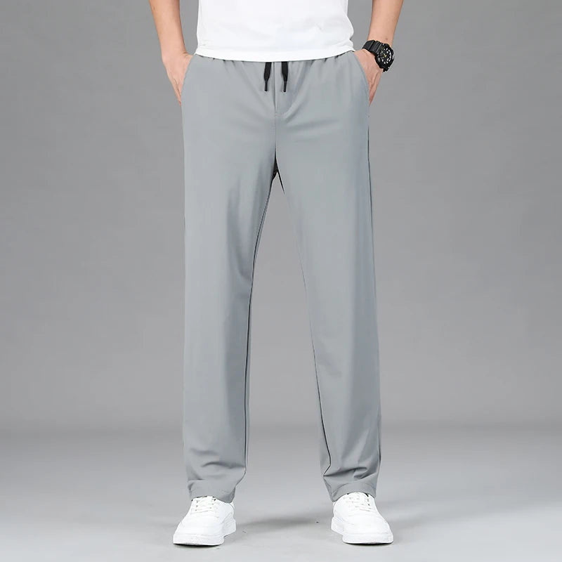 Men’s Ice Silk Quick Dry Pants – Lightweight Breathable Summer Casual Sweatpants