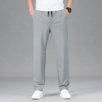 Men’s Ice Silk Quick Dry Pants – Lightweight Breathable Summer Casual Sweatpants