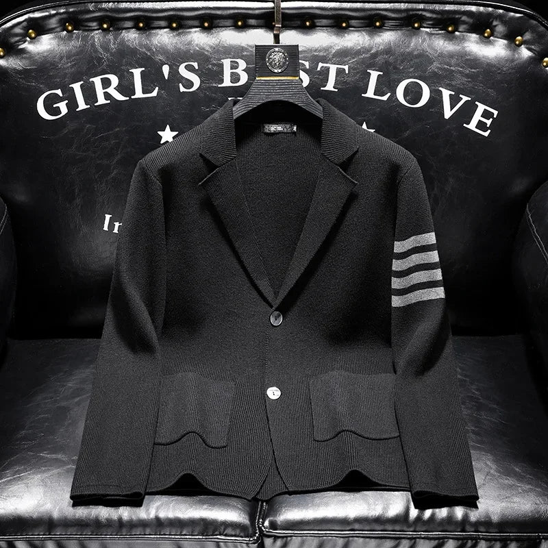 Herbst Langarm Gestrickte Offene Strickjacke männer Design Koreanischen Stil Vielseitig Trendy Luxus Casual