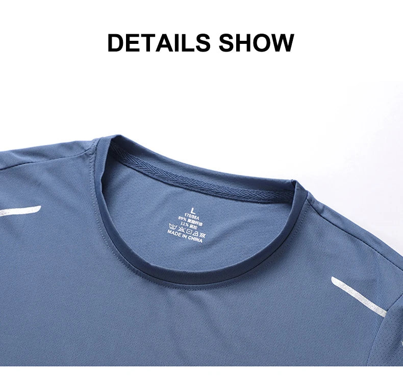 Einfarbiges, einfaches, atmungsaktives Outdoor-T-Shirt für Herren