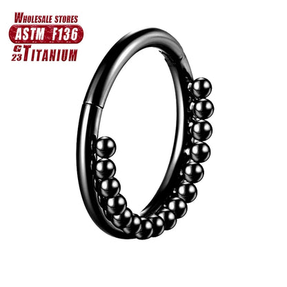 Nasenring aus implantatgeeignetem Titan – Nahtloser Klickverschluss mit Scharnier