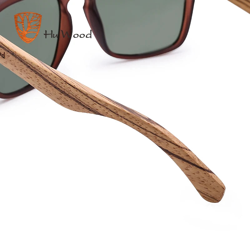 Herren-Sonnenbrille aus Holz mit polarisierten Gläsern – Rahmen aus Zebranoholz, UV400-Schutz