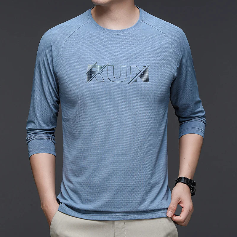 Schnelltrocknendes, feuchtigkeitsableitendes Laufshirt für Herren – Atmungsaktives, leichtes Sport-T-Shirt