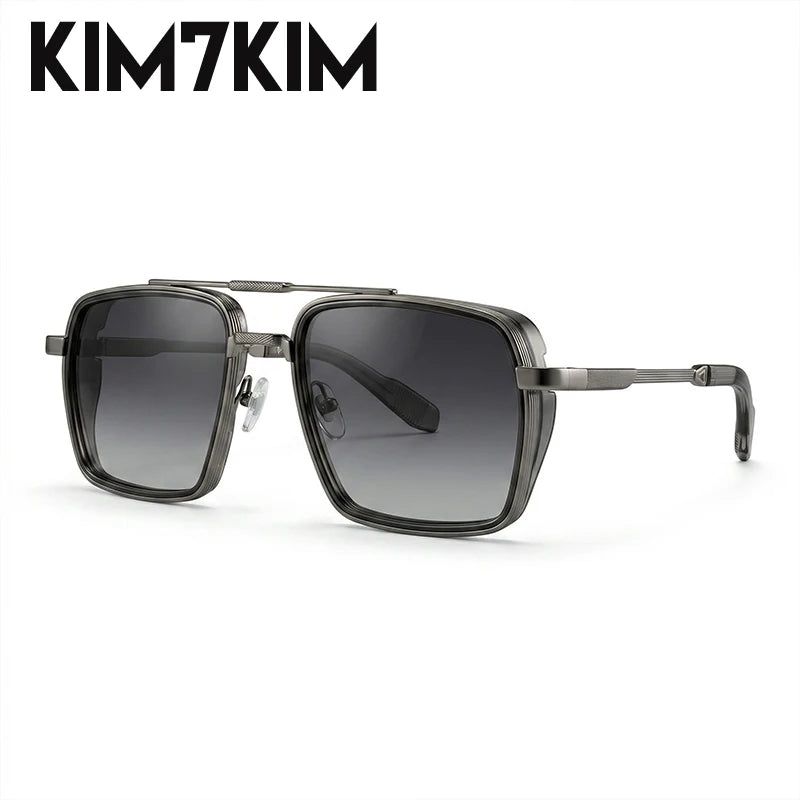 Men's Oversized Steampunk Square Sunglasses
