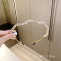 15 gold wave Pearl zircon headband (G2960)