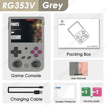 RG353V RG353VS Handheld Gam Console 3.5'' IPS Screen HDMI Output Android Linux OS Built-in Retro Emulator Player Gifts