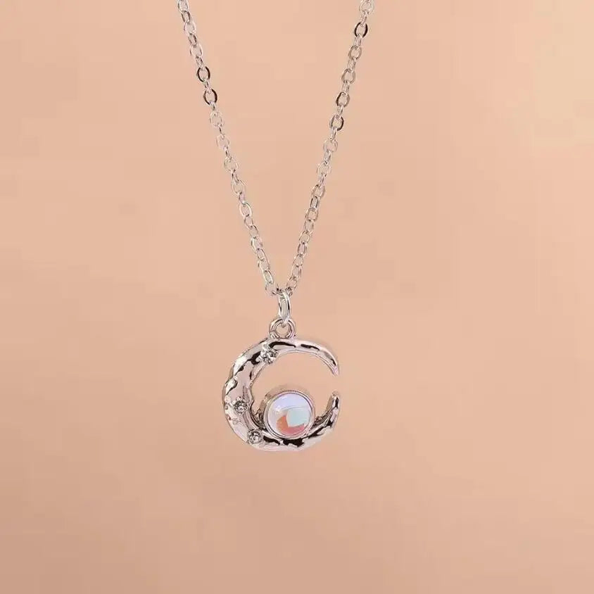 Silver Color Long Tassel Pendant Bow Necklaces