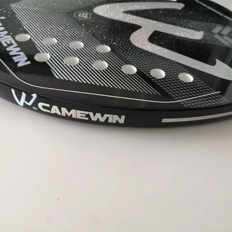 3K Camewin Beach Tennis Racket Full Carbon Fiber Rough Surface With Cover Bag Send Overglue Gift For Adult Senior Player