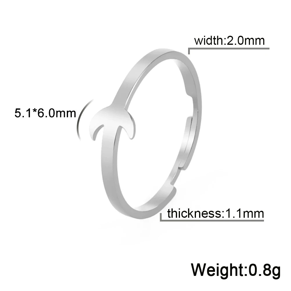 Bagues de couple en acier inoxydable en forme de cœur et de papillon – Bagues d'amour assorties