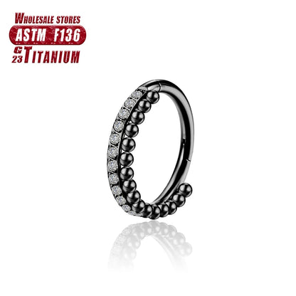 Nasenring aus implantatgeeignetem Titan – Nahtloser Klickverschluss mit Scharnier