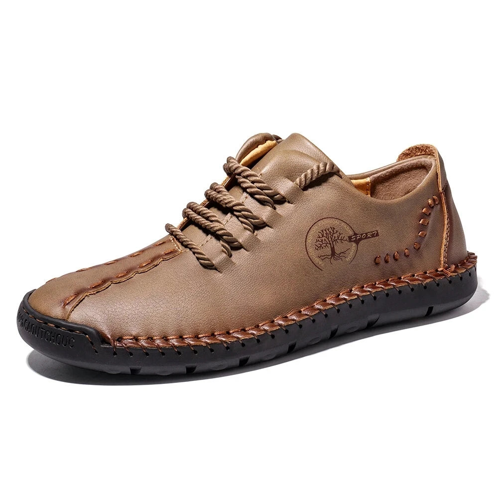 Baskets et mocassins confortables en cuir faits à la main pour hommes